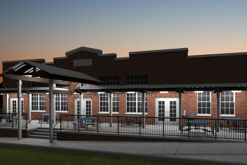 exterior rendering nighttime